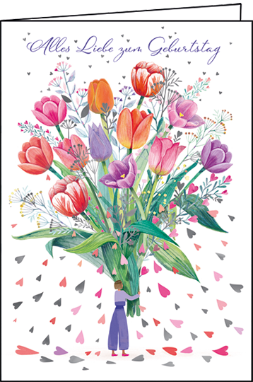 Postkarte Blumenstrauss / Grusskarte / Karte / Geburtstag / Danke