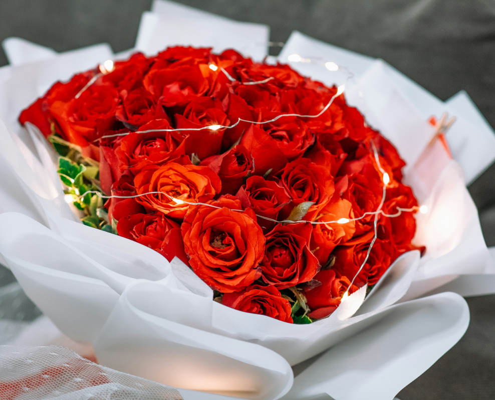 Sträuße aus roten Rosen